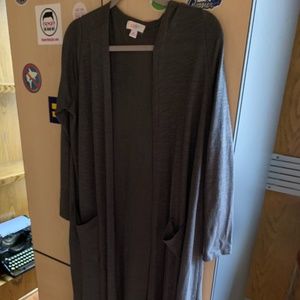Like new stretchy grey LLR Sarah duster cardigan
